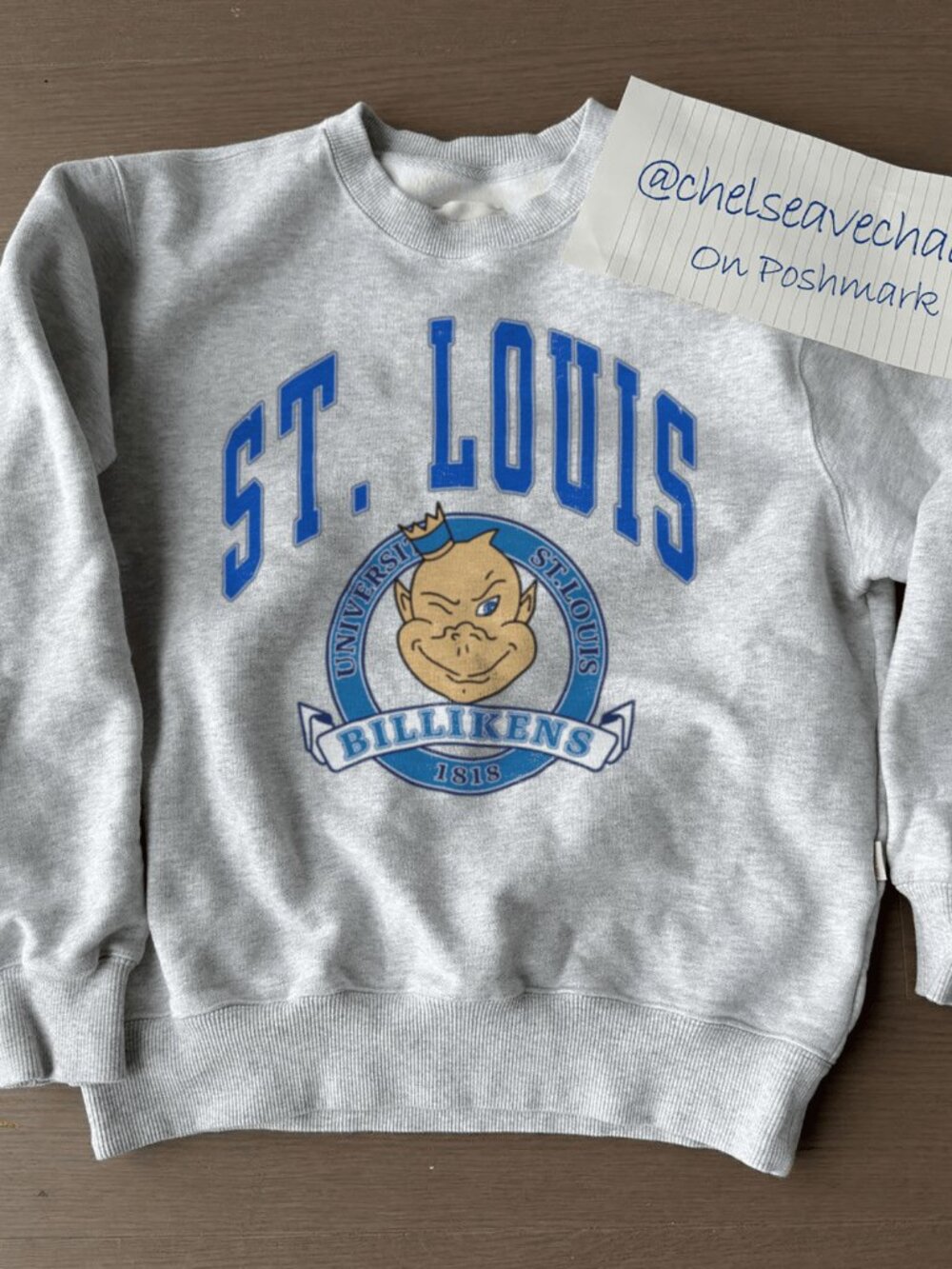 Vintage Saint Louis Billikens NCAA Crewneck Sweatshirt, Saint Louis University